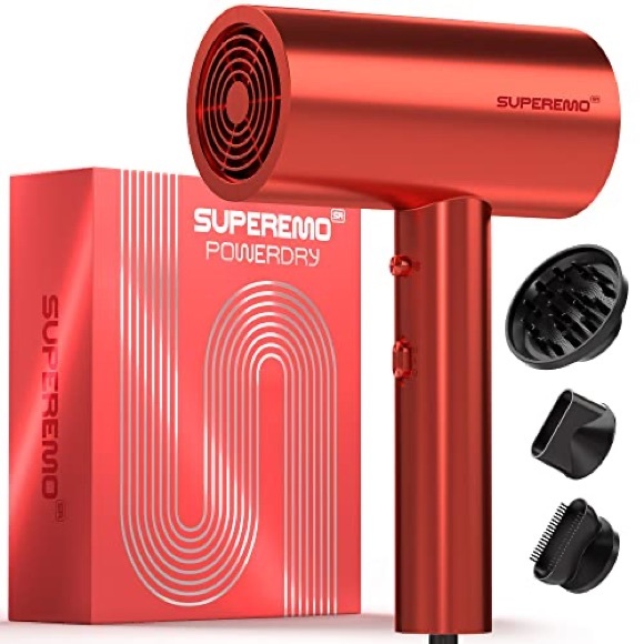 supremo powerdry Accessories - NEW IN BOX Superemo Hair Dryer 1800W
Professional Fast Dry Hair Dryer (Red)